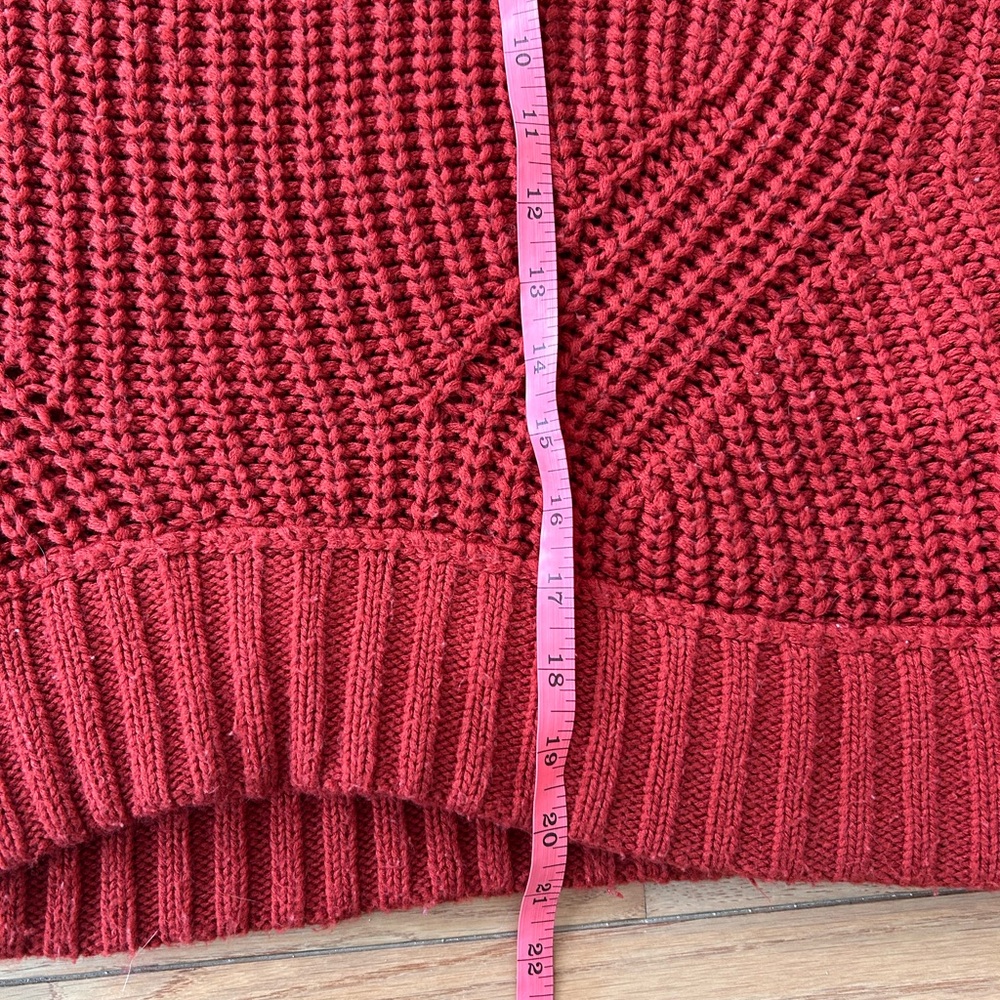 EUC Moon & Madison burnt orange cropped chunky sweater - Picture 11 of 15